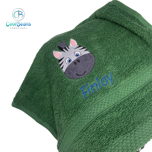 Zebra Face Towels - Personalised