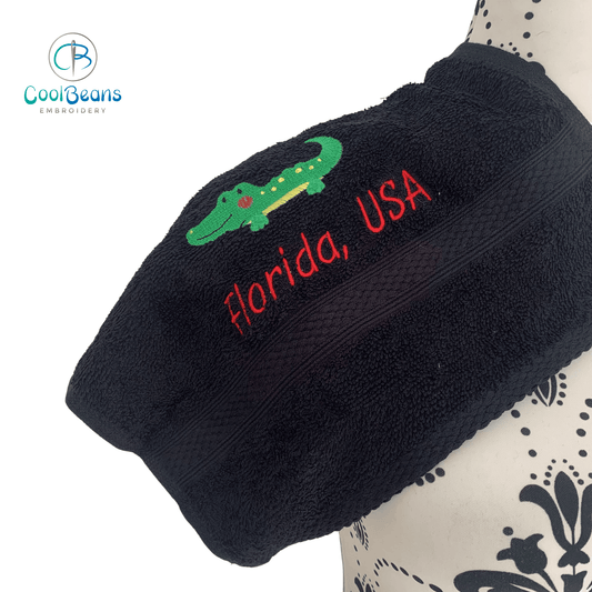 Alligator Towel - Personalised - Cool Beans Embroidery & Personalisation