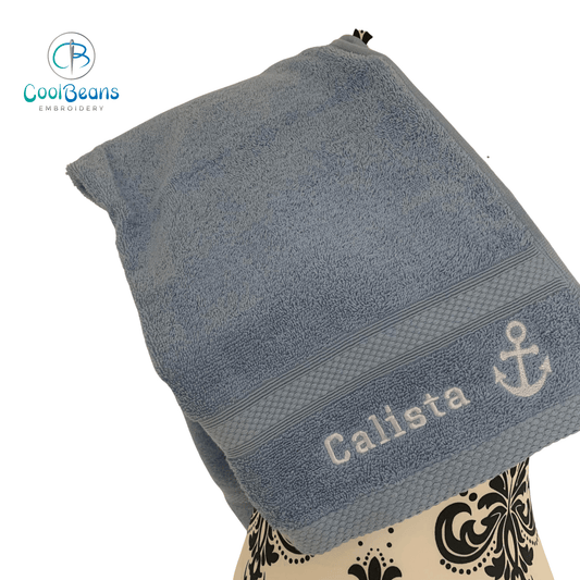 Anchor Towels - Personalised - Cool Beans Embroidery & Personalisation