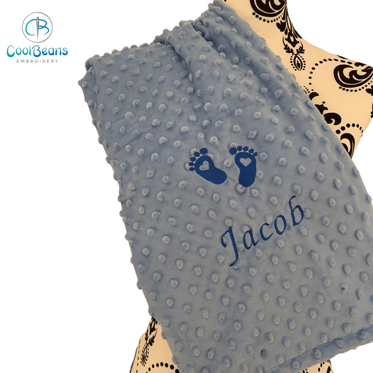 Baby Feet - Baby Bubble Blanket - Personalised - Cool Beans Embroidery & Personalisation
