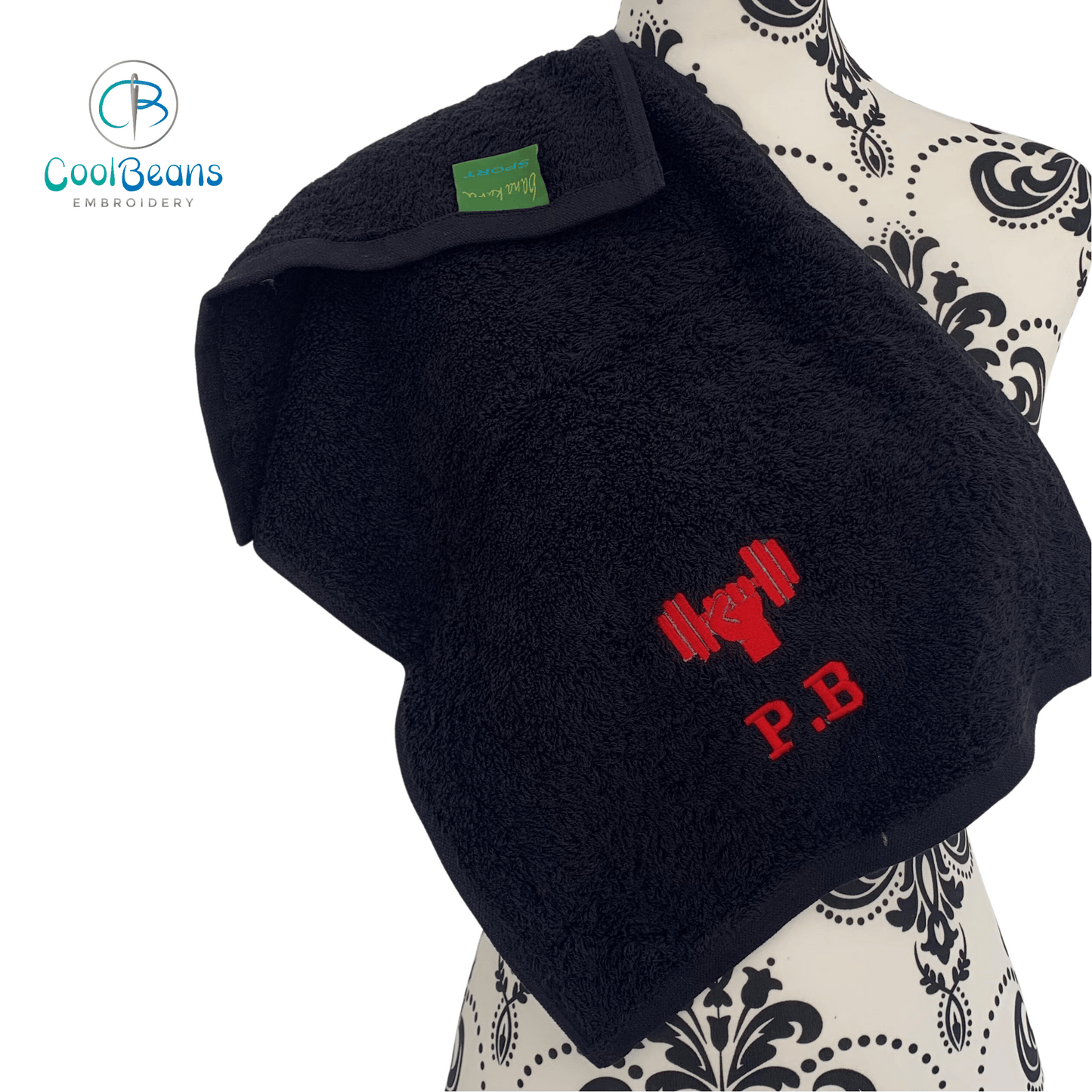 Gym Weights Pump Gym Towel - Personalised - Cool Beans Embroidery & Personalisation