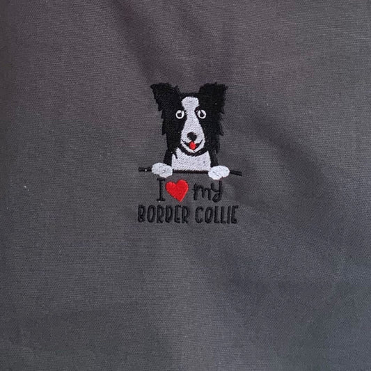 Border Collie Dog Embroidered Personalised Hoodie