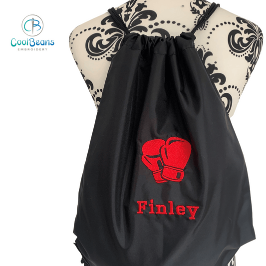 Boxing Gloves Drawstring Gym Bag - Personalised - Cool Beans Embroidery & Personalisation