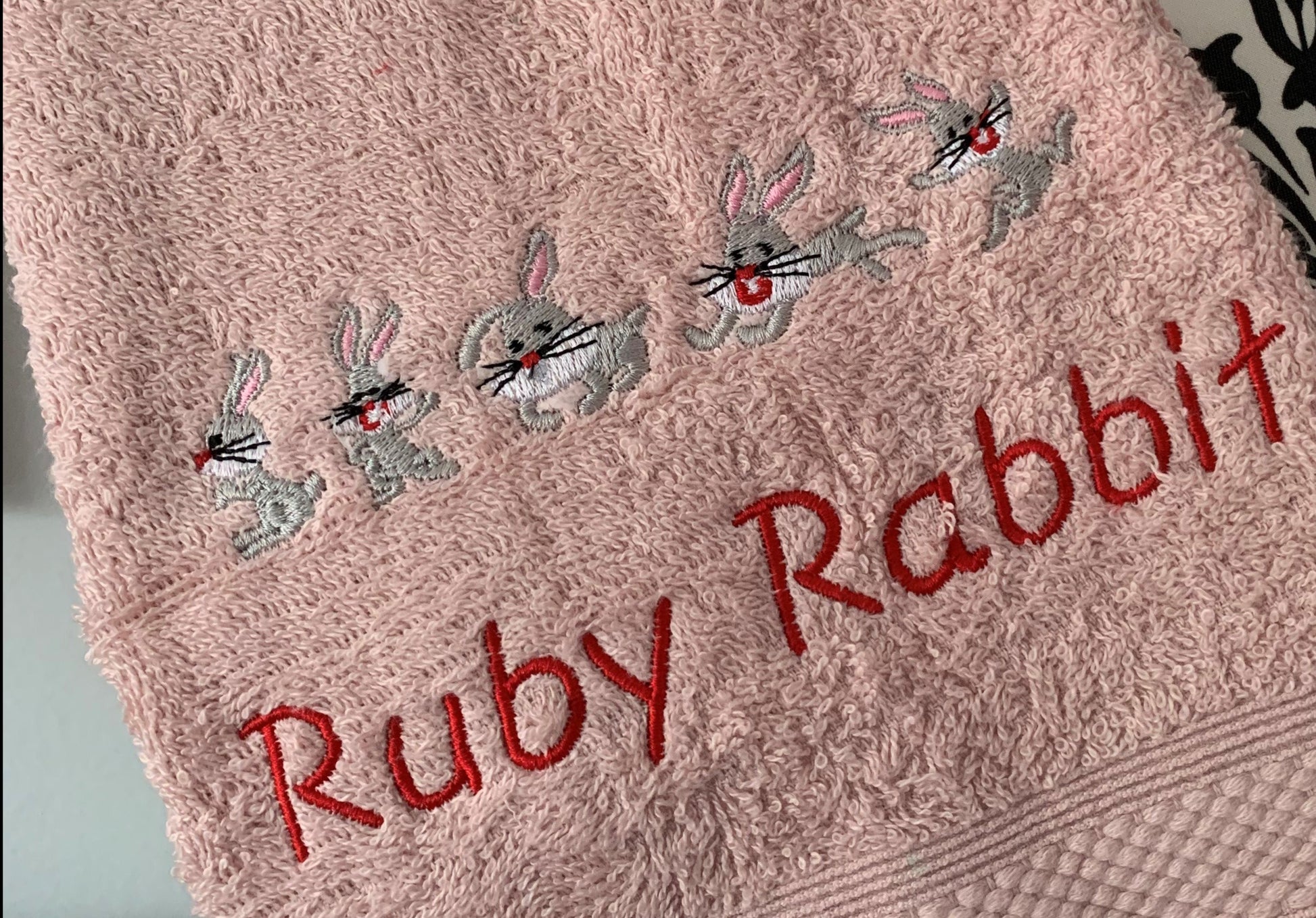 Bunny Rabbits Felt Trug - Toy Storage Tub - Personalised - Cool Beans Embroidery & Personalisation