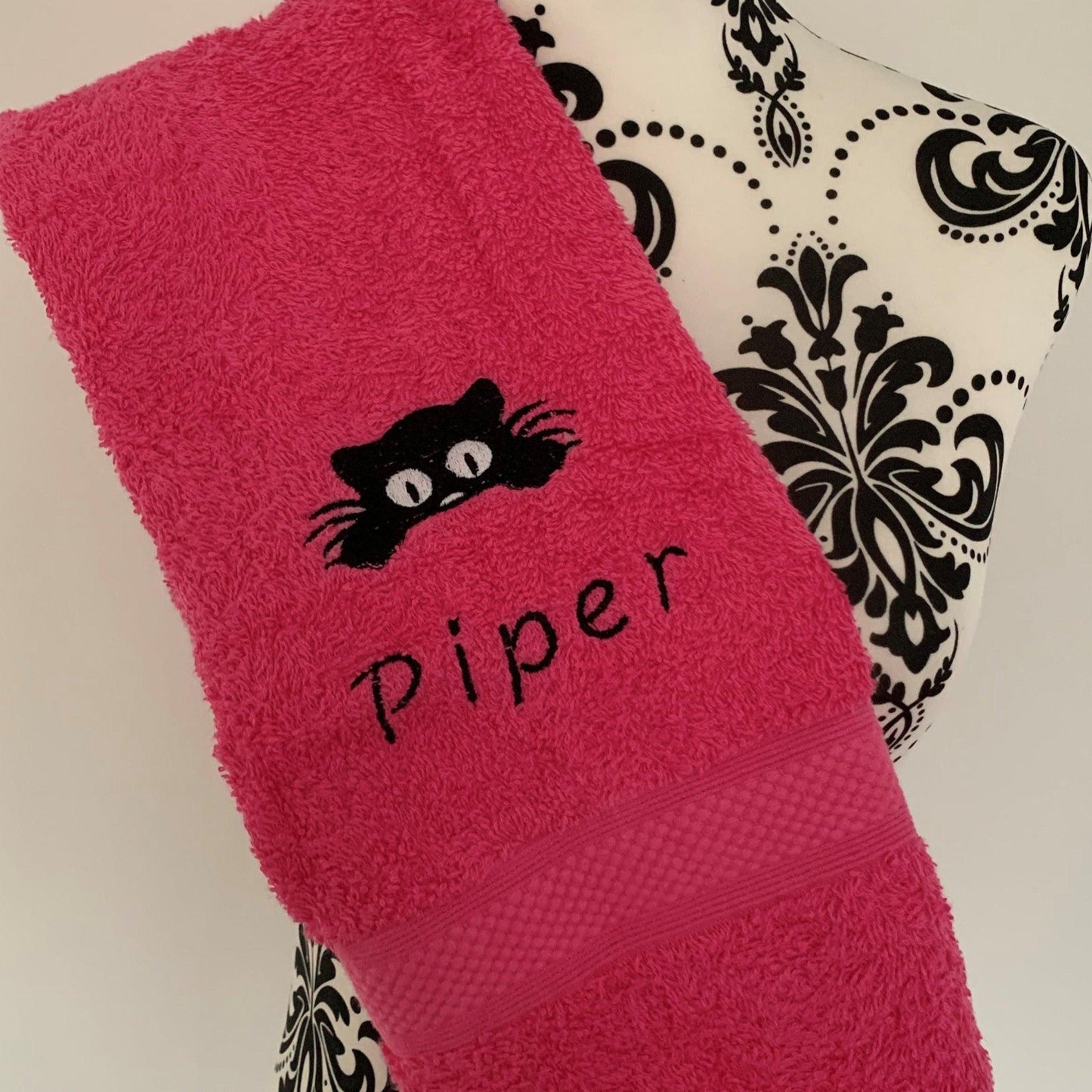 Cat Towels - Personalised - Cool Beans Embroidery & Personalisation