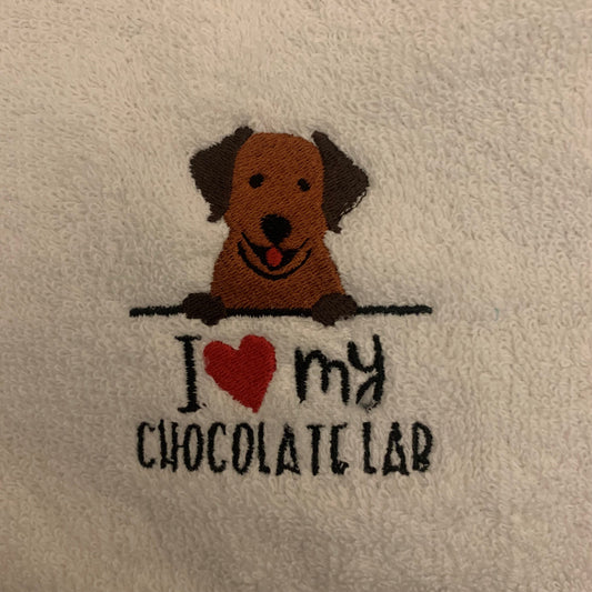 Chocolate Labrador Dog Embroidered Personalised Sweatshirt