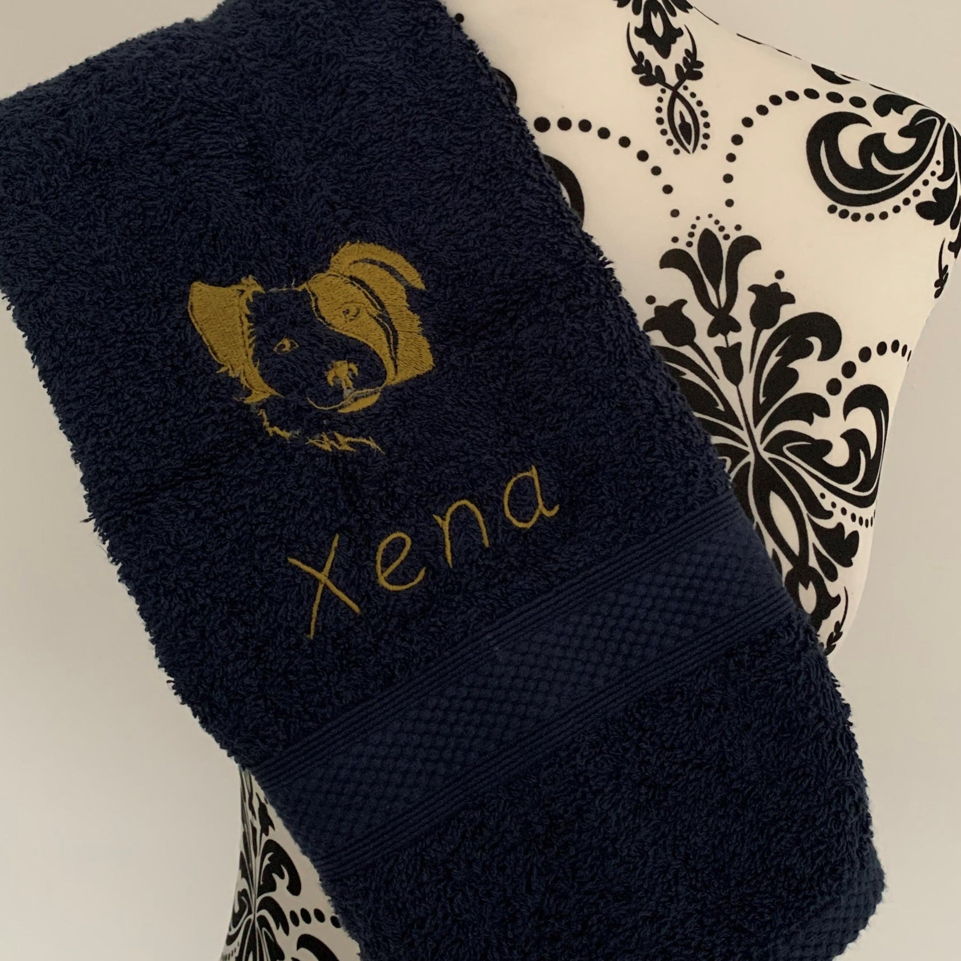 Dog Towels - Border Collie - Personalised - Cool Beans Embroidery & Personalisation