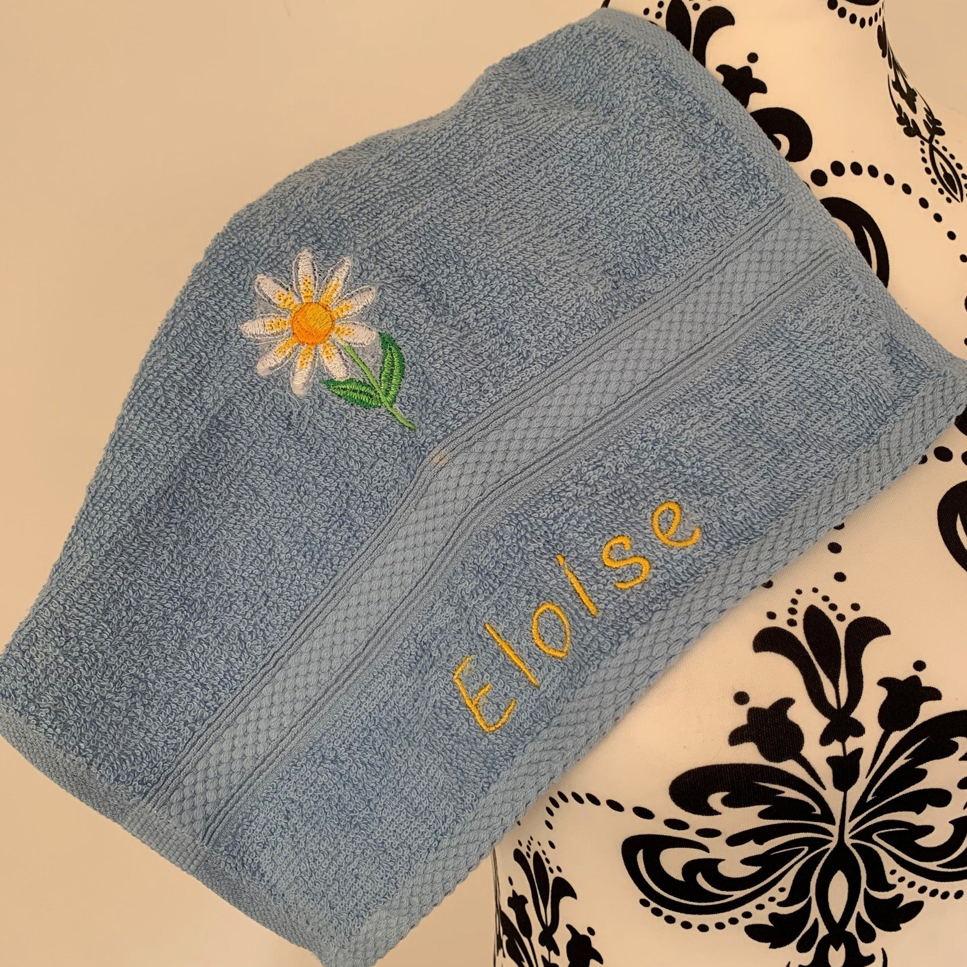 Daisy Towel - Personalised - Cool Beans Embroidery & Personalisation