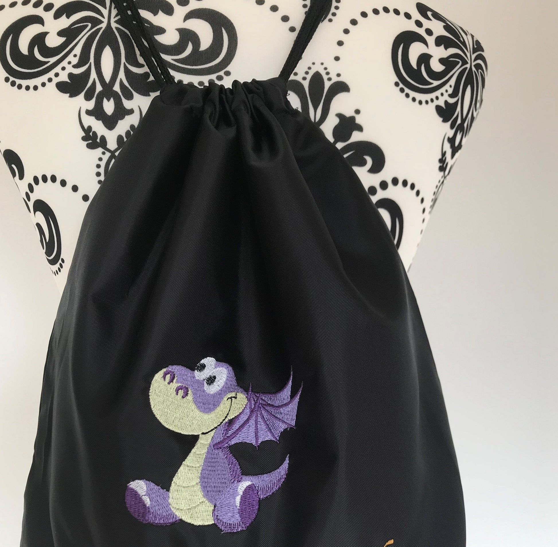 Baby Dragon Drawstring Gym Bag - Personalised - Cool Beans Embroidery & Personalisation