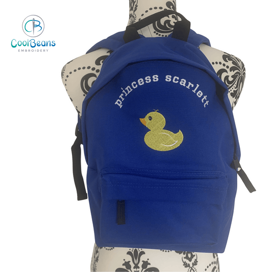 Duck - Rubber Duck Rucksack 9L - Personalised - Cool Beans Embroidery & Personalisation