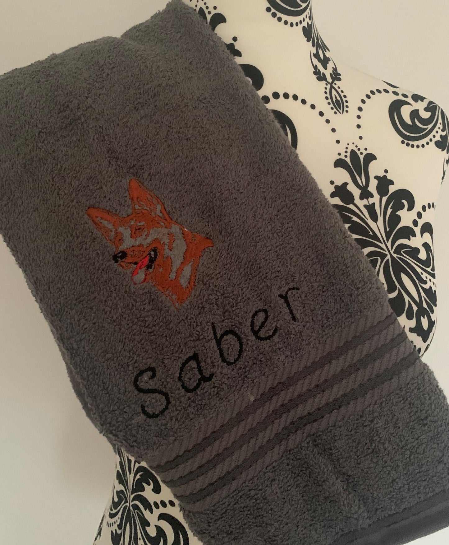 Dog Towels - German Shepherd - Personalised - Cool Beans Embroidery & Personalisation