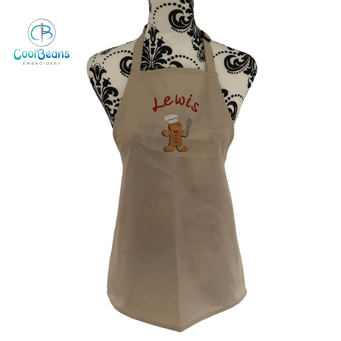 Apron - Gingerbread Man - Personalised - Cool Beans Embroidery & Personalisation