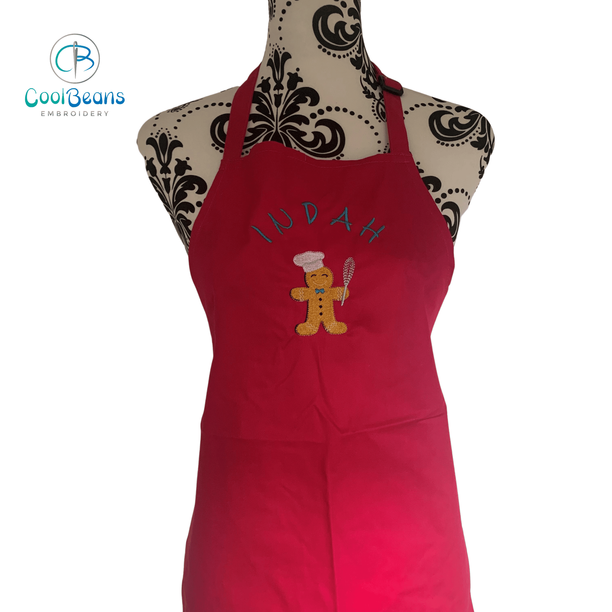 Apron - Gingerbread Man - Personalised - Cool Beans Embroidery & Personalisation