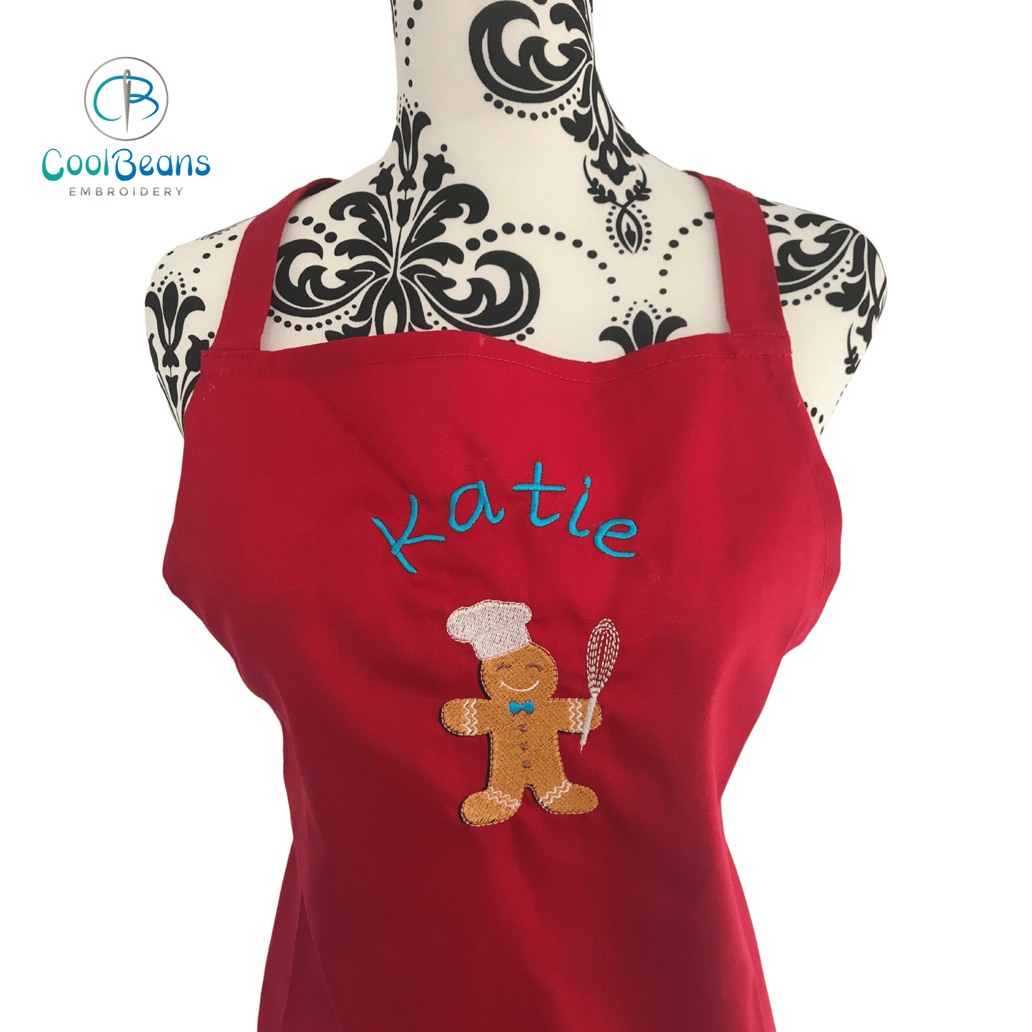 Apron - Gingerbread Man - Personalised - Cool Beans Embroidery & Personalisation