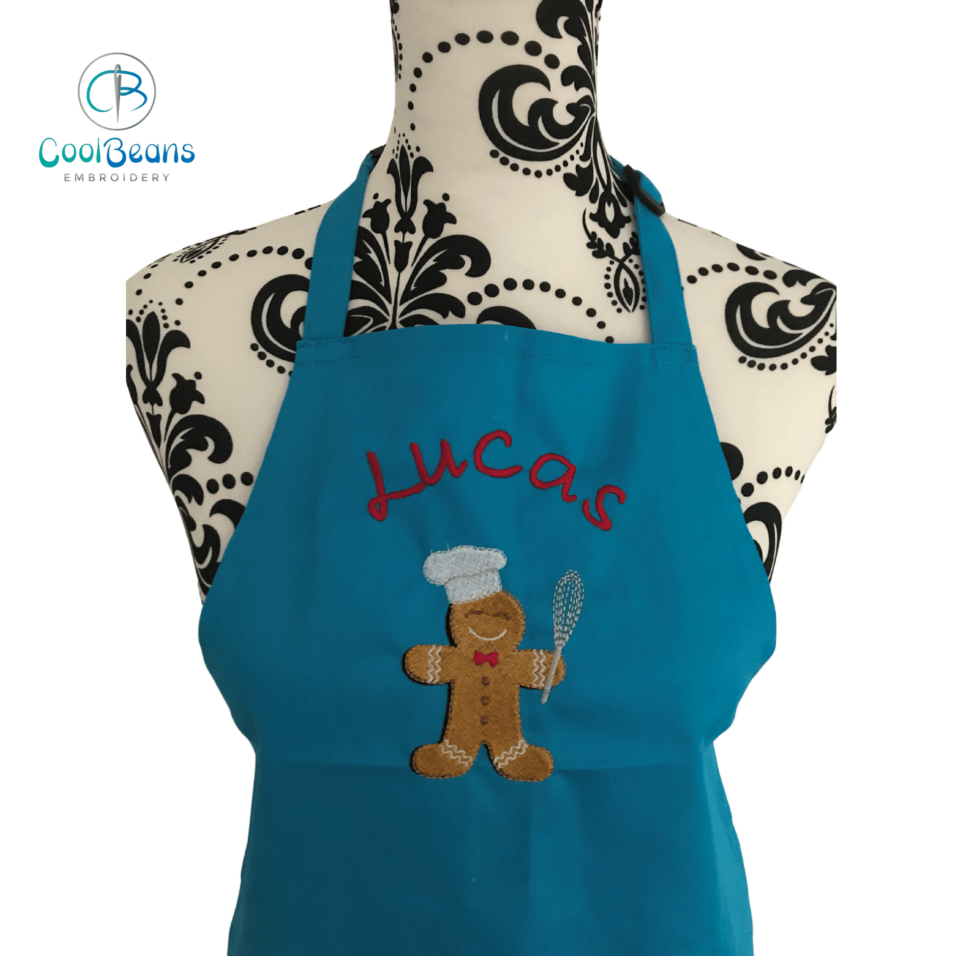 Apron - Gingerbread Man - Personalised - Cool Beans Embroidery & Personalisation