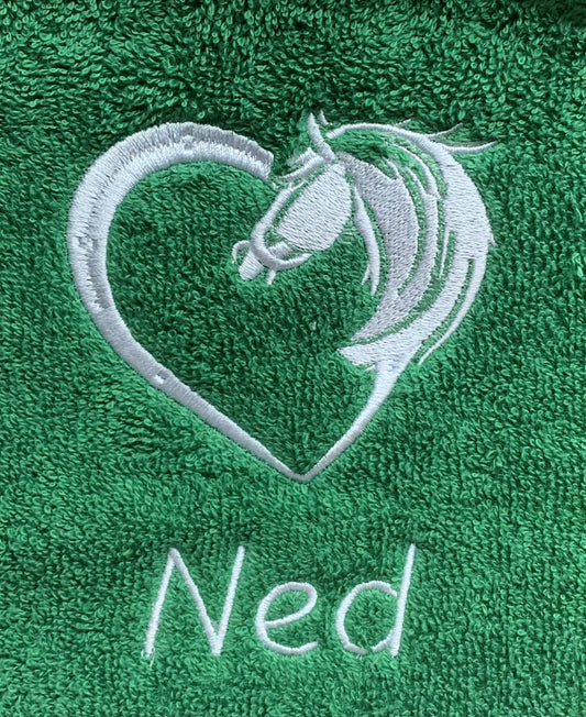 Horse Heart Embroidered Personalised Children's Hoodie