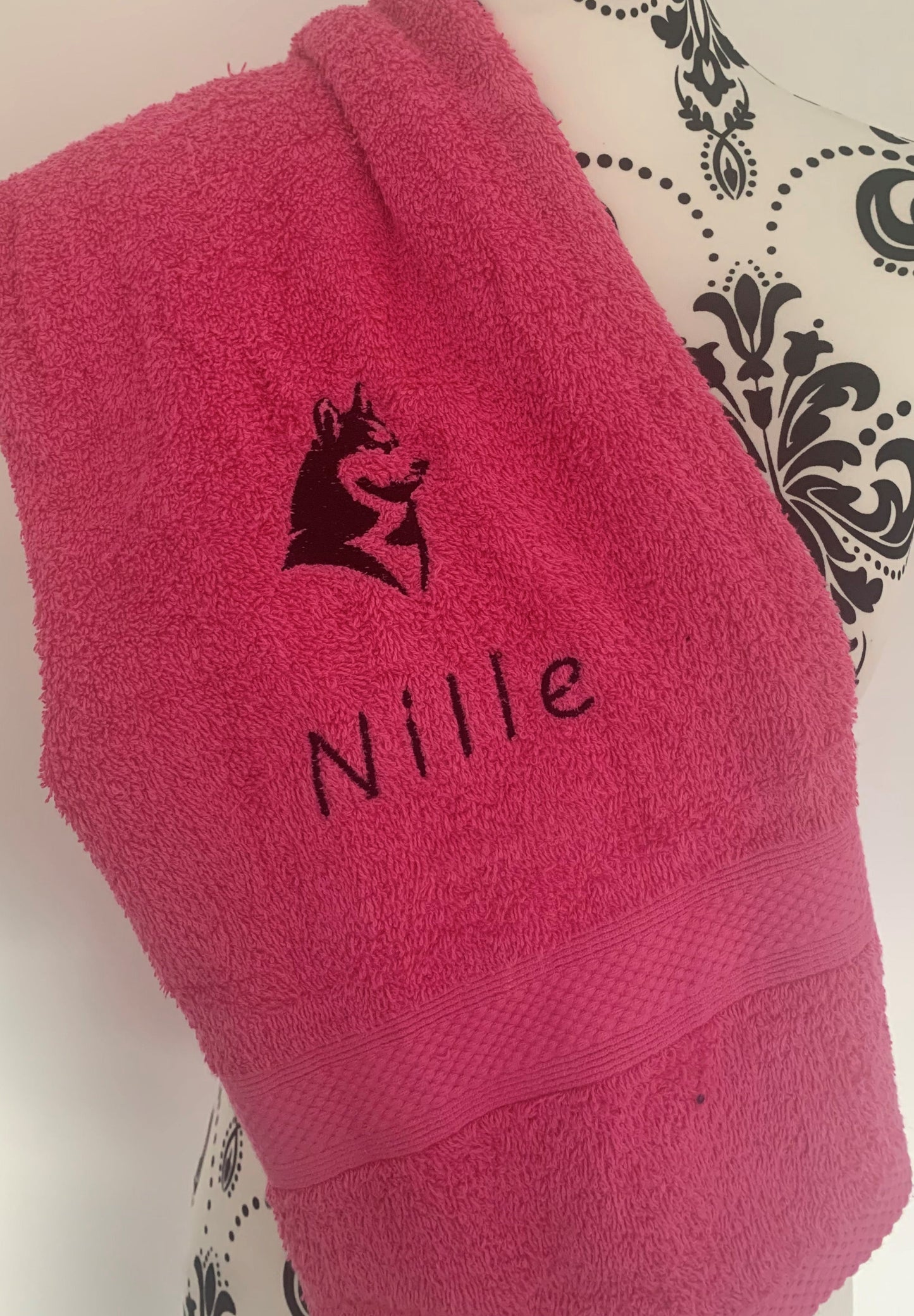 Dog Towels - Husky - Personalised - Cool Beans Embroidery & Personalisation