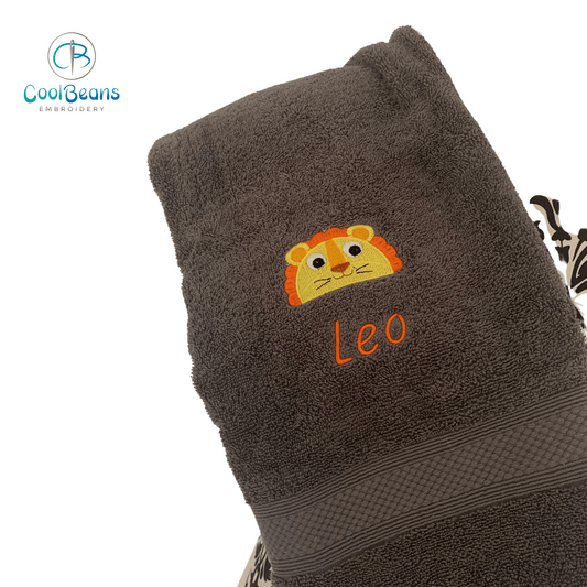 Lion Towels - Personalised - Cool Beans Embroidery & Personalisation