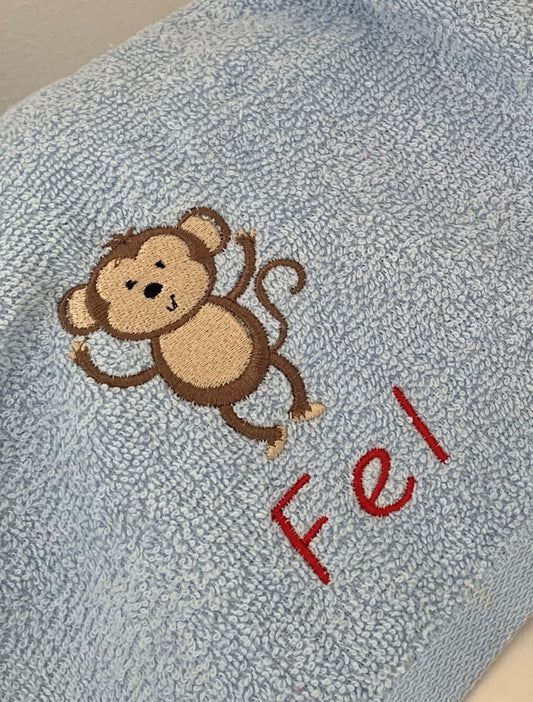 Monkey Waving Lunch Bag - Personalised - Cool Beans Embroidery & Personalisation