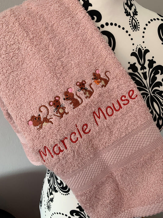 Mouse / Mice Towels - Personalised - Cool Beans Embroidery & Personalisation