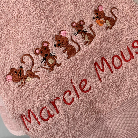 Mouse / Mice - Baby Bubble Taggy Blanket / Satin Comforter - Personalised - Cool Beans Embroidery & Personalisation