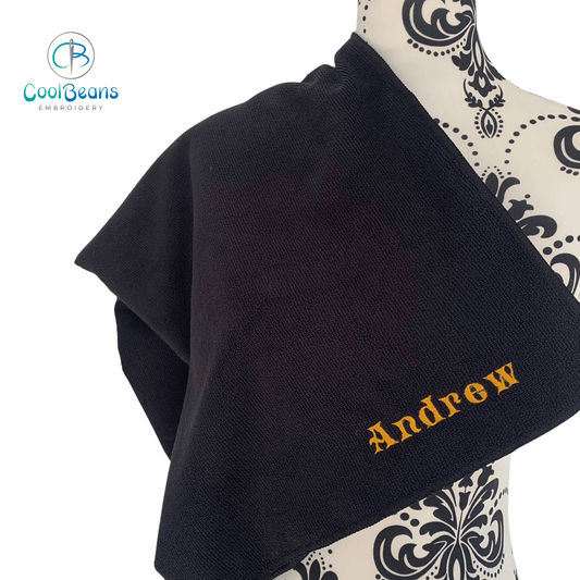 Name or Initials - Microfibre Towel - Personalised - Cool Beans Embroidery & Personalisation