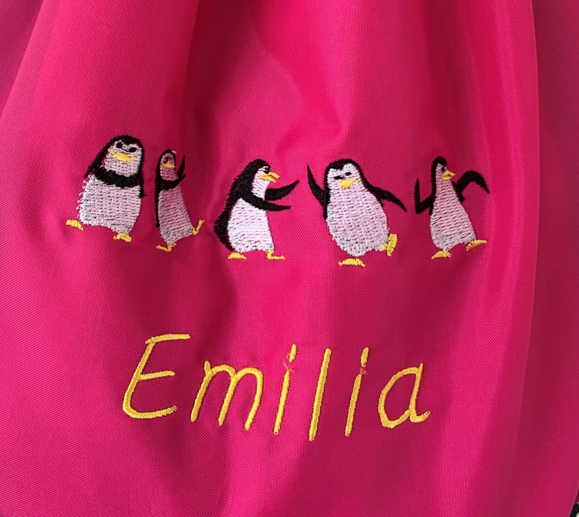 Penguins Dancing Canvas Trug - Toy Storage Trug - Personalised - Cool Beans Embroidery & Personalisation