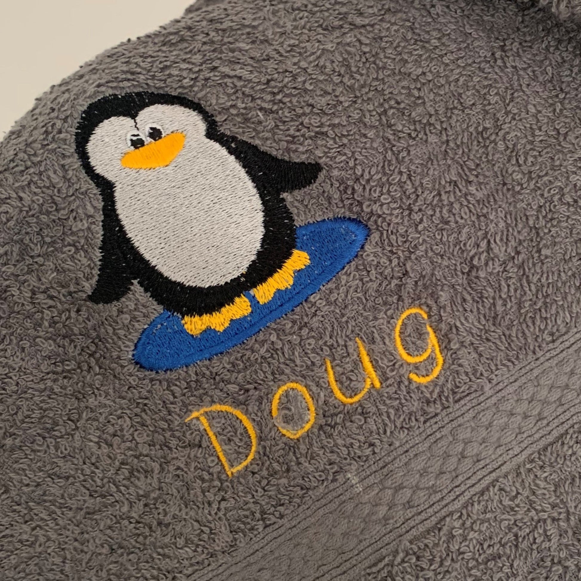 Penguin Puddle Felt Trug - Toy Storage Tub - Personalised - Cool Beans Embroidery & Personalisation