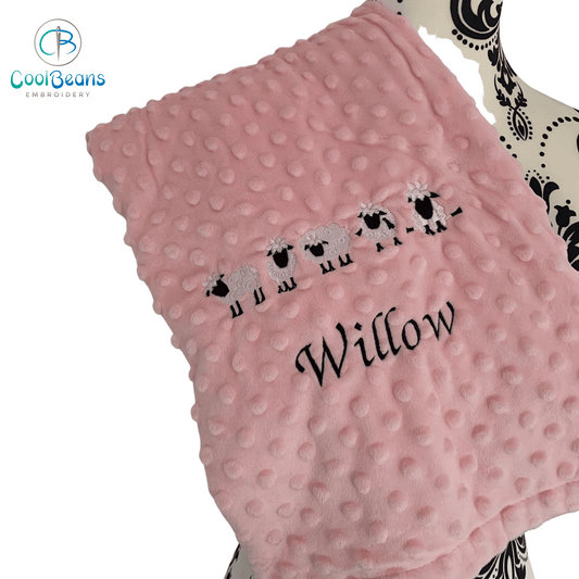 Sheep - Baby Bubble Blanket - Personalised - Cool Beans Embroidery & Personalisation