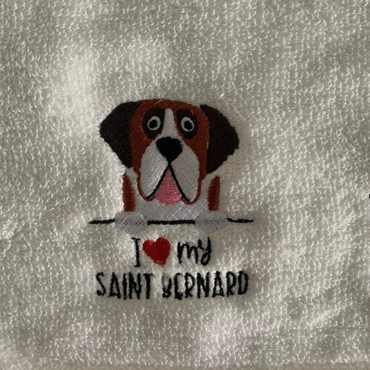 Dog Walking - I Love my Saint Bernard - Belt Bag / 4 Zip Bumbag - Cool Beans Embroidery & Personalisation