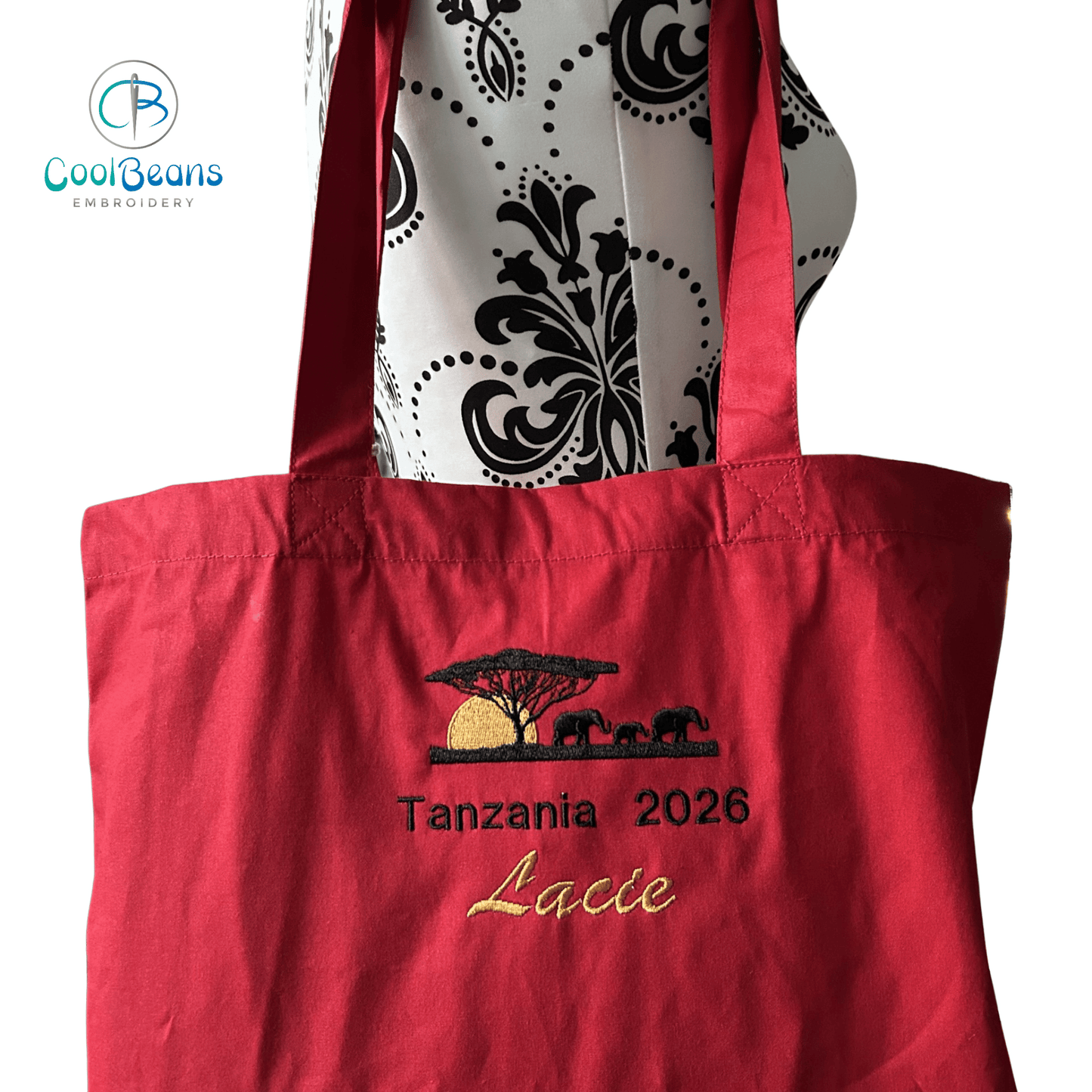 Africa Elephant Sunset Tote / Shopper Bag - Personalised