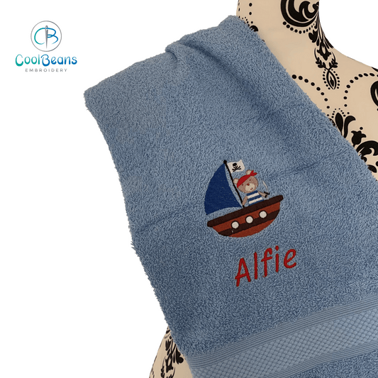 Teddy Pirate Towels - Personalised - Cool Beans Embroidery & Personalisation