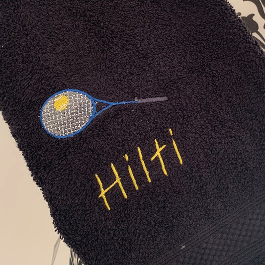 Tennis Gym Towel - Personalised - Cool Beans Embroidery & Personalisation