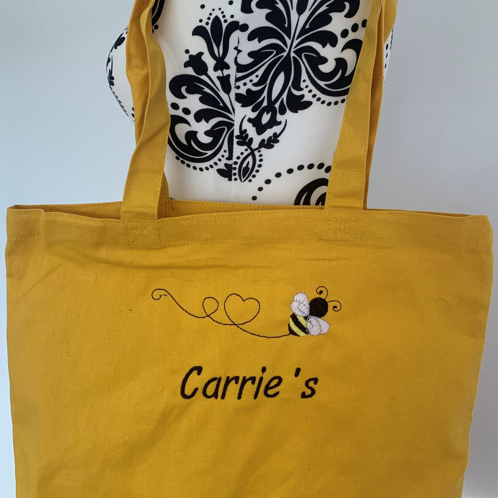 Bumble Bee Tote / Shopper Bag - Personalised - Cool Beans Embroidery & Personalisation